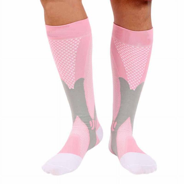 Unisex Compression Knee Leg Support Stretch Magic Compression Socks Performance Running Sports - 3 Sizes - 4 Colors