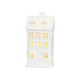 thumbnail image 1 of White Ceramic LED House | Christmas Village Light Up Festive House Ornament, 1 of 8