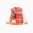 thumbnail image 1 of Disney Princess Blouson Bomber pour Filles Moana à Fermeture Éclair Style Varsity Chandails Légers pour l'École Cadeau Automne Printemps Enfants 5-6 Ans, 1 of 8