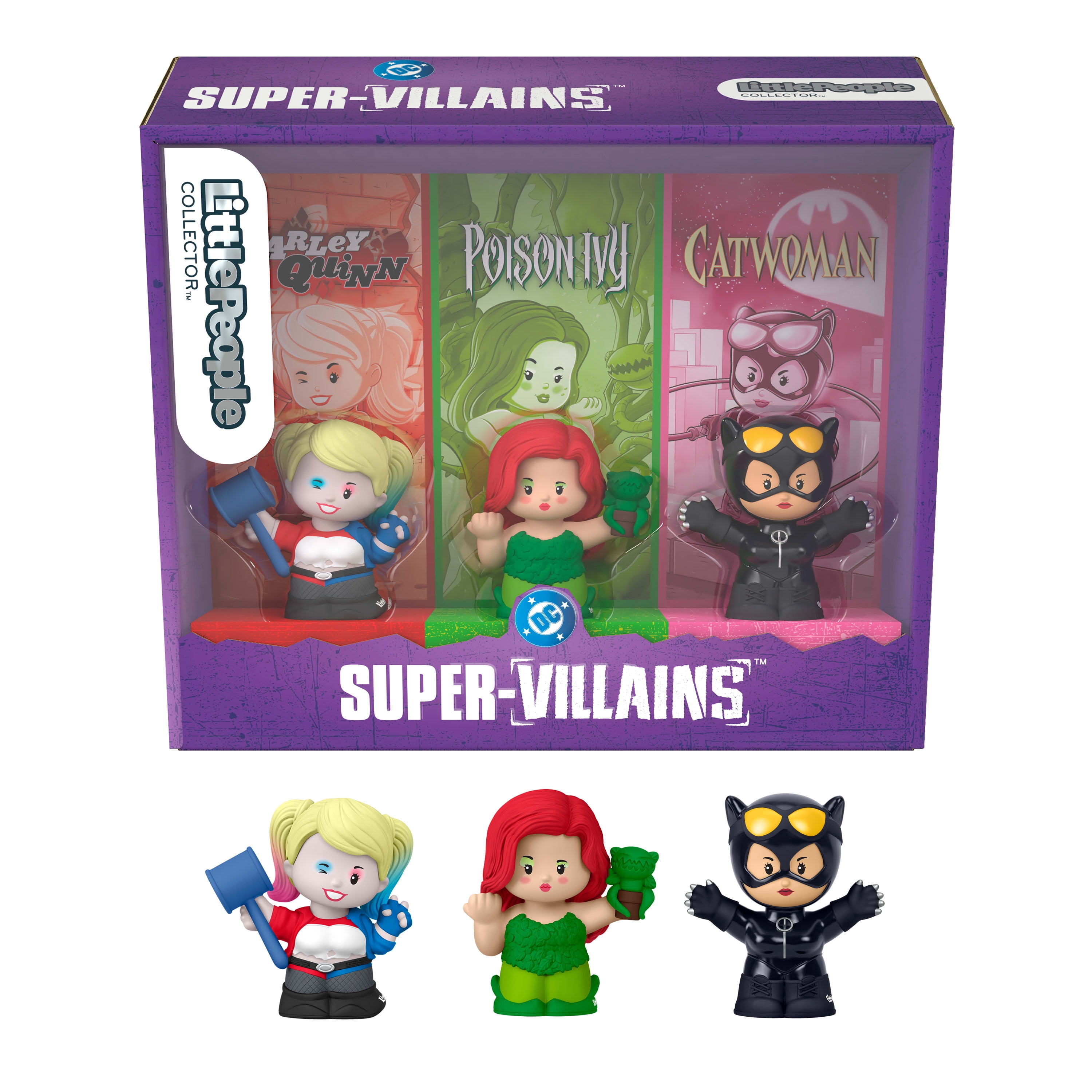 Little People Collector DC Super-Villains Special Edition Set for Comic Book Fans, 3 Figures