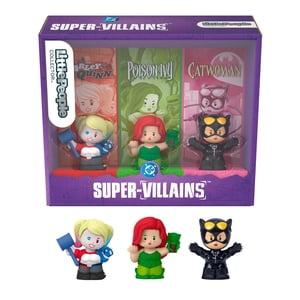 Little People Collector DC Spécial Super-Villains Edition Set pour les fans de livres comiques, 3 Chiffres