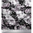 thumbnail image 1 of Soimoi polyester Crepe Fabric Leaves & Flower Floral Decor Fabric Printed Yard 52 Inch Wide, 1 of 3