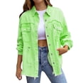 thumbnail image 1 of SHIXIAOO Women's Ripped Oversized Denim Jacket Casual Long Boyfriend Distressed Denim Jacket Womens Jackets Fall Casual Button down Button Jean Womens Summer Jackets Denim Jacket Lightweight Fringe, 1 of 8
