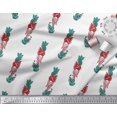 thumbnail image 2 of Soimoi Cotton Voile Fabric Leaves & Floral Block Printed Fabric 1 Yard 42 Inch Wide, 2 of 4
