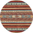 thumbnail image 1 of Ahgly Company Indoor Round Abstract Brown Abstract Area Rugs, 7' Round, 1 of 6