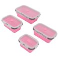 thumbnail image 1 of Récipient à Repas Pliable, 4pcs Rétractable pour le Déjeuner Flexible Coffre-Fort pour Bureau Rose, Vert, Rose Rouge, 1 of 8
