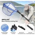 thumbnail image 4 of SAN LIKE Fishing Landing Net with Telescoping Pole Handle, Trout Fishing Rubber Coated Landing Net for Easy Catch Release, Extend to 15-43 inch, 4 of 7