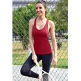 thumbnail image 3 of Women's Racerback Tank Tops Cotton Wide Strap Yoga Workout Undershirt Pack of 2, 3 of 7