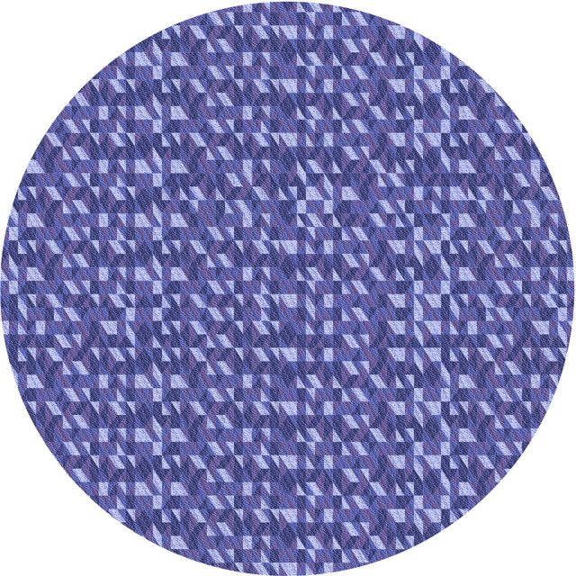 Ahgly Tapis Rond Lavable en Machine Intérieur Transitionnel Bleu Ciel, 4 Pieds Rond