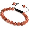 thumbnail image 3 of ORUYROP Massive Beads Natural 8mm Gemstone Bracelets Healing Power Crystal Macrame Adjustable 7-9 Inch, 3 of 5