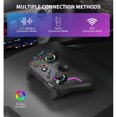 thumbnail image 4 of Wireless Gaming Controller - 2.4G Connectivity For Windows (7/8/10/11) & Compatible With Nintendo Switch, Steam Deck - 9 Color LED Light, Turbo Function, Adjustable Vibration, Headphone Jack, 4 of 6