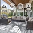 thumbnail image 3 of DEORAB Tapis d'Extérieur 180 X 270 cm, Imperméable, Léger et Réversible, en Plastique, Gris et Blanc, Idéal pour Terrasse, Camping Ou Autre Occasion., 3 of 5