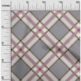 thumbnail image 1 of oneOone Georgette Viscose Fabric Tartan Check Print Fabric By Yard 42 Inch Wide, 1 of 4