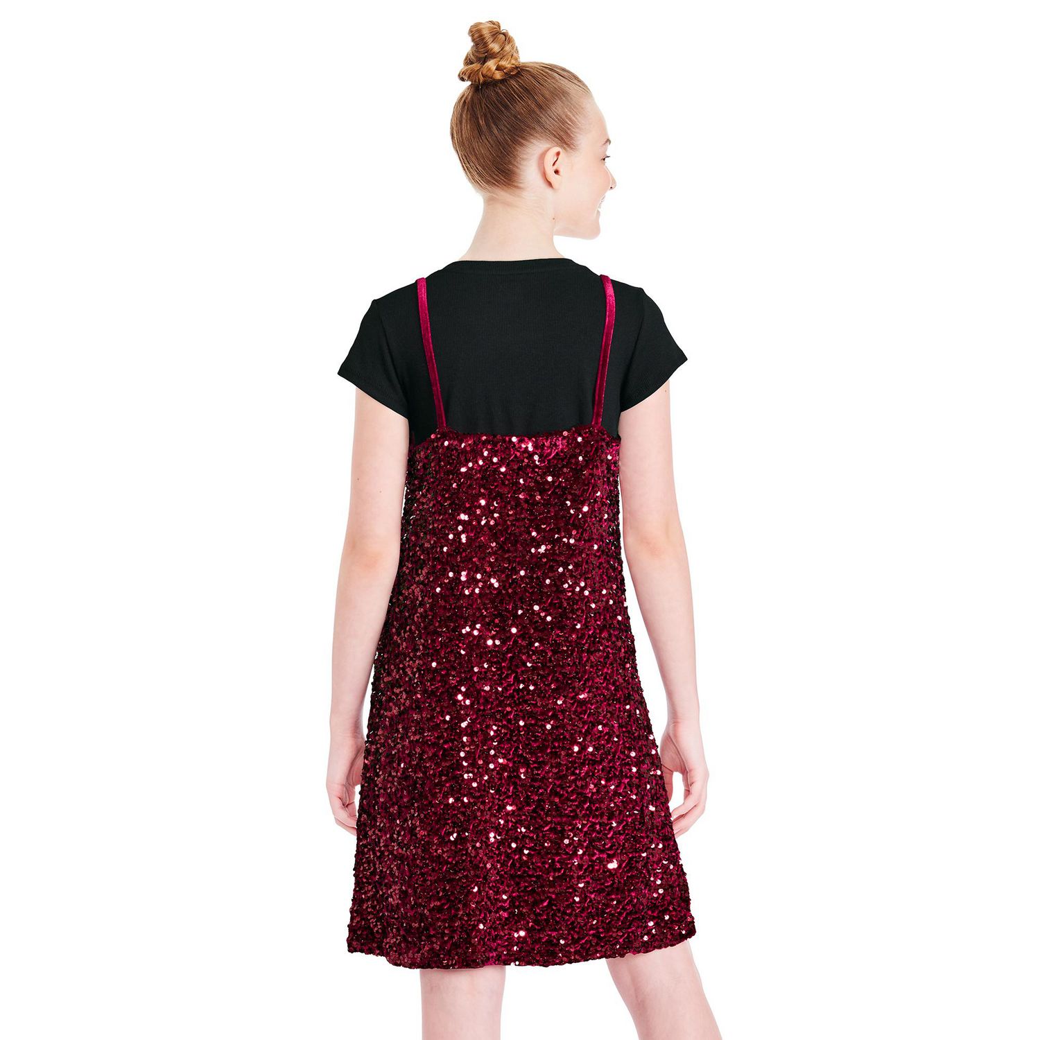 Justice Girls' Two Piece Sequin Dress Set