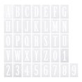 thumbnail image 1 of Unique Bargains 5 Inch Letter Number Stencils 3.6' Width Reusable Alphabet Numbers Templates Set with Ring, White 36 Pack, 1 of 6