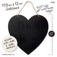 thumbnail image 4 of Plaid Unfinished Wood Chalkboard Heart Plaque, 11.9” x 12”, 4 of 5