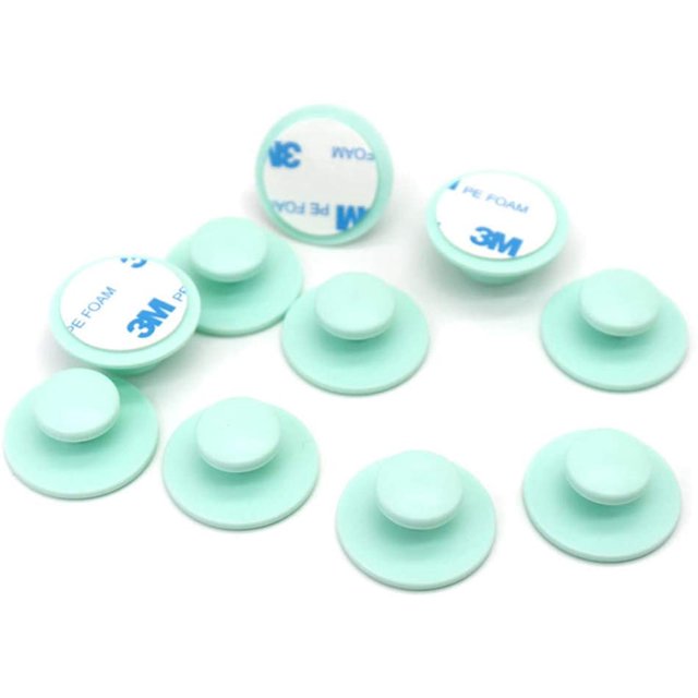 10 Pcs Self-Stick Drawer Knobs Instant Cabinet Drawer Mini Handle Helper Kitchen Cabinet Door Window Drawer Auxiliary Pulls Convenient Opening Stick-on Handles(Green)