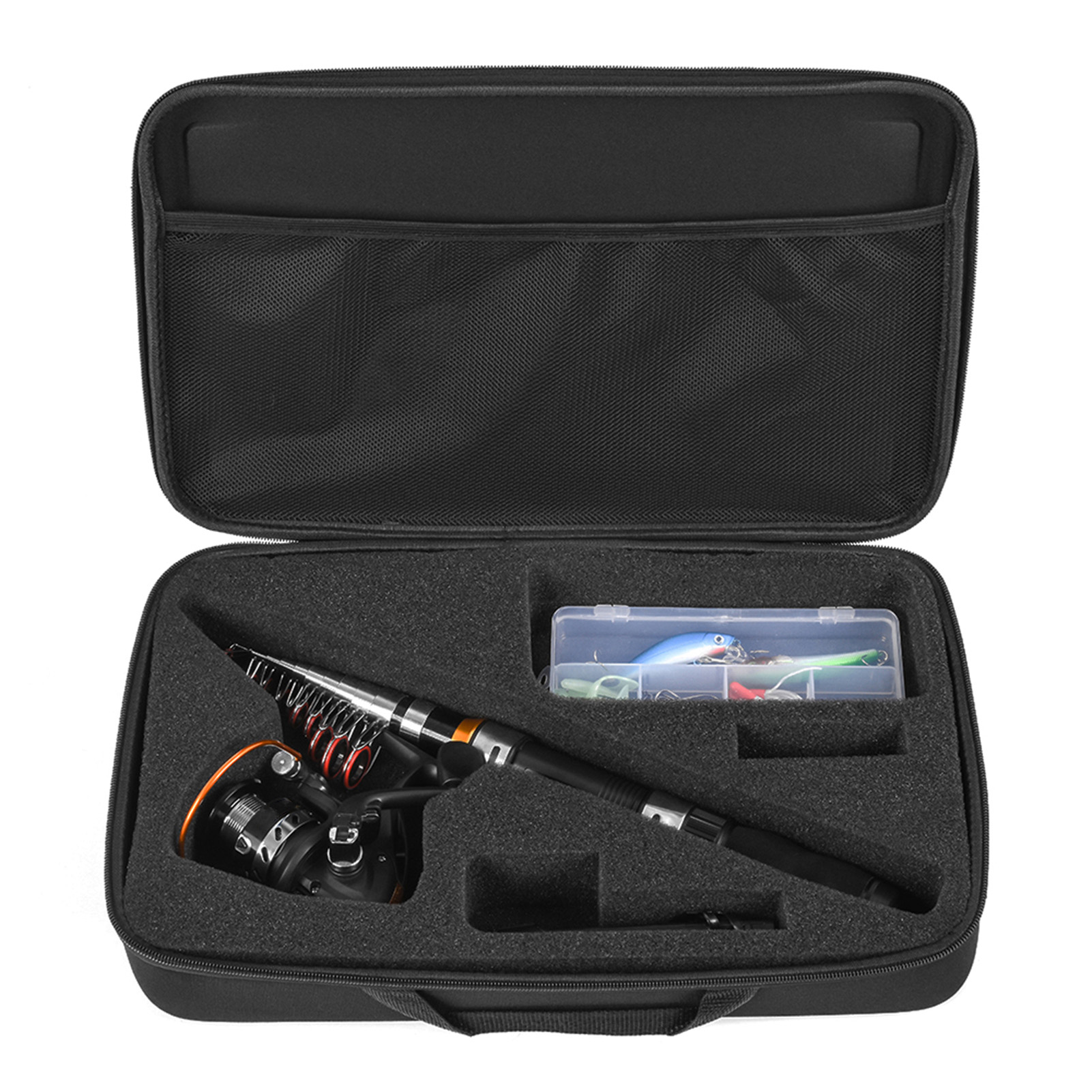 Fishing Portable Fishing Rod and Reel Combo Telescopic Fishing Rod Pole Reel Set Fishing Line Lures Hooks Barrel Swivels with Carry Bag Case Travel Fishing Full Package Kit