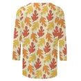 thumbnail image 5 of Pompotops T-shirt de Mode pour Femmes, Blouse Mi-Longue à Manches 3/4, Col Rond, Hauts Décontractés en Liquidation, 5 of 5