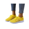 thumbnail image 3 of UKAP Espadrilles pour Femmes à Bout Rond Espadrilles Couleur Unie Ballerines Confortables pour Femmes Jaune 10, 3 of 4