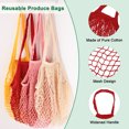 thumbnail image 2 of Uxcell Lot de 2 Sacs en Maille de Coton, Sacs d'Épicerie en Filet Réutilisables et Lavables pour le Magasinage [Rouge, Noir, Longue Poignée], 2 of 2
