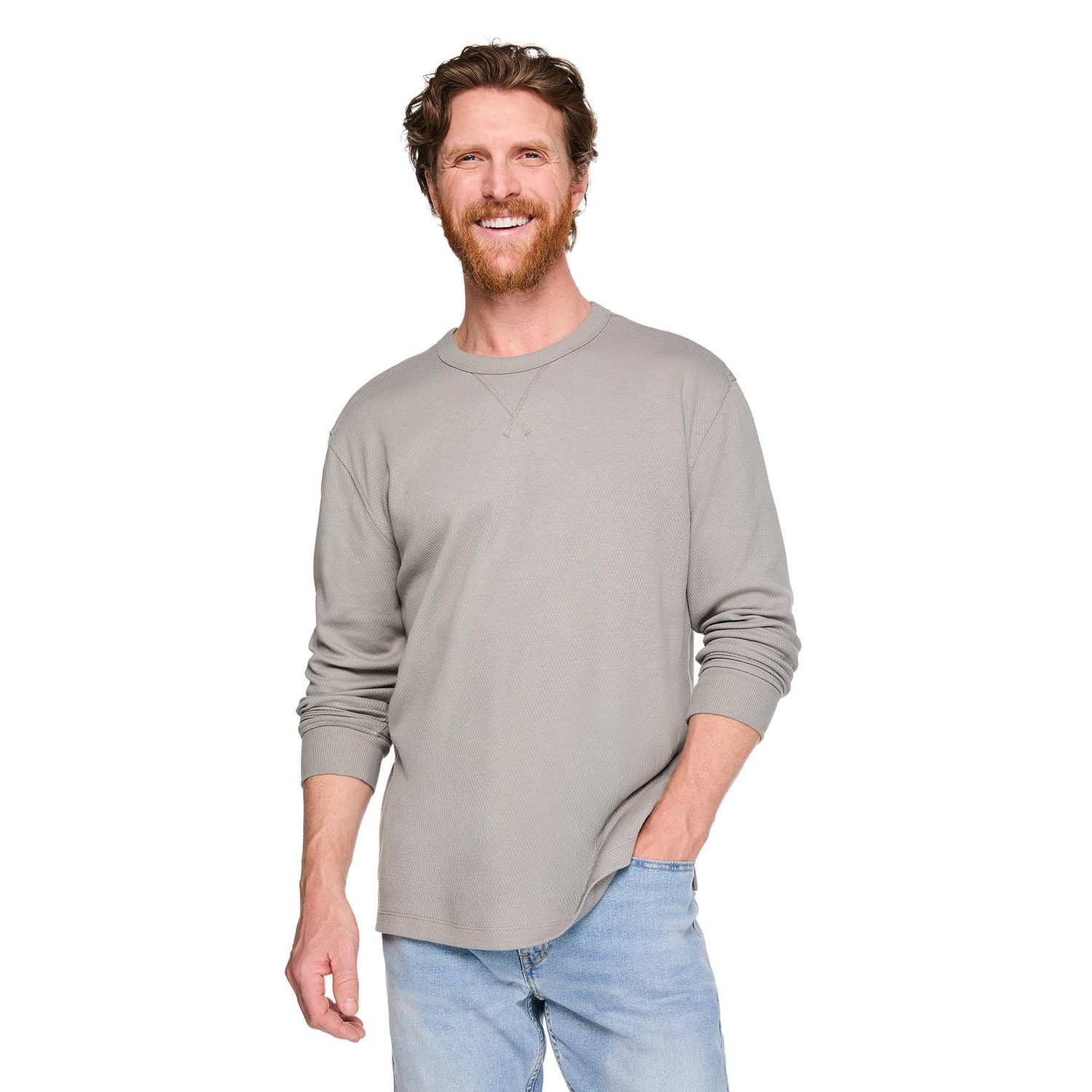George Men's Long-Sleeve Textured T-Shirt