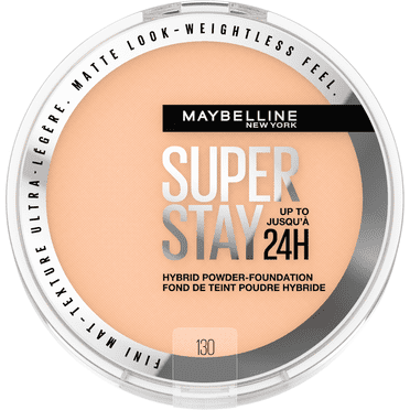 Fond de teint poudre hybride jusqu’à 24 h Super Stay de Maybelline New York, Hydrofuge, Végétalien, Matifiant, 130 ,6 g