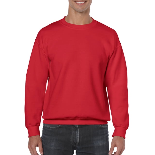 Gildan Mens Heavy Blend Crewneck Sweatshirt, L, Red