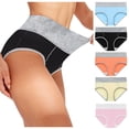 thumbnail image 1 of Women Solid Color Patchwork Briefs Panties Underwear Knickers Bikini Underpants, 1 of 8