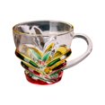 thumbnail image 2 of TIELUTT Hand Painted Glass Cup Unique Design For Home and Durable Reusable Drinking Tumbler with Shatterproof Cups Frosted Yes and No Acrylic Pitcher and Glasses Set Wooden Coffee Cup Set Tumbler Set, 2 of 6
