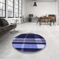thumbnail image 4 of Ahgly Tapis d'Intérieur Lavable en Machine Carré Transitionnel Bleu Ardoise Moyen, 5 Pieds Carré, 4 of 7