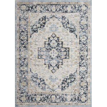 Rug Ease Jaxon Blue 2' x 7' Runner Area Rug