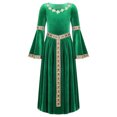 thumbnail image 3 of Robe de Princesse Médiévale pour Filles, Robe Maxi Vintage Renaissance, Robe de Bal, Tenue de Fête, Vert 16, 3 of 6