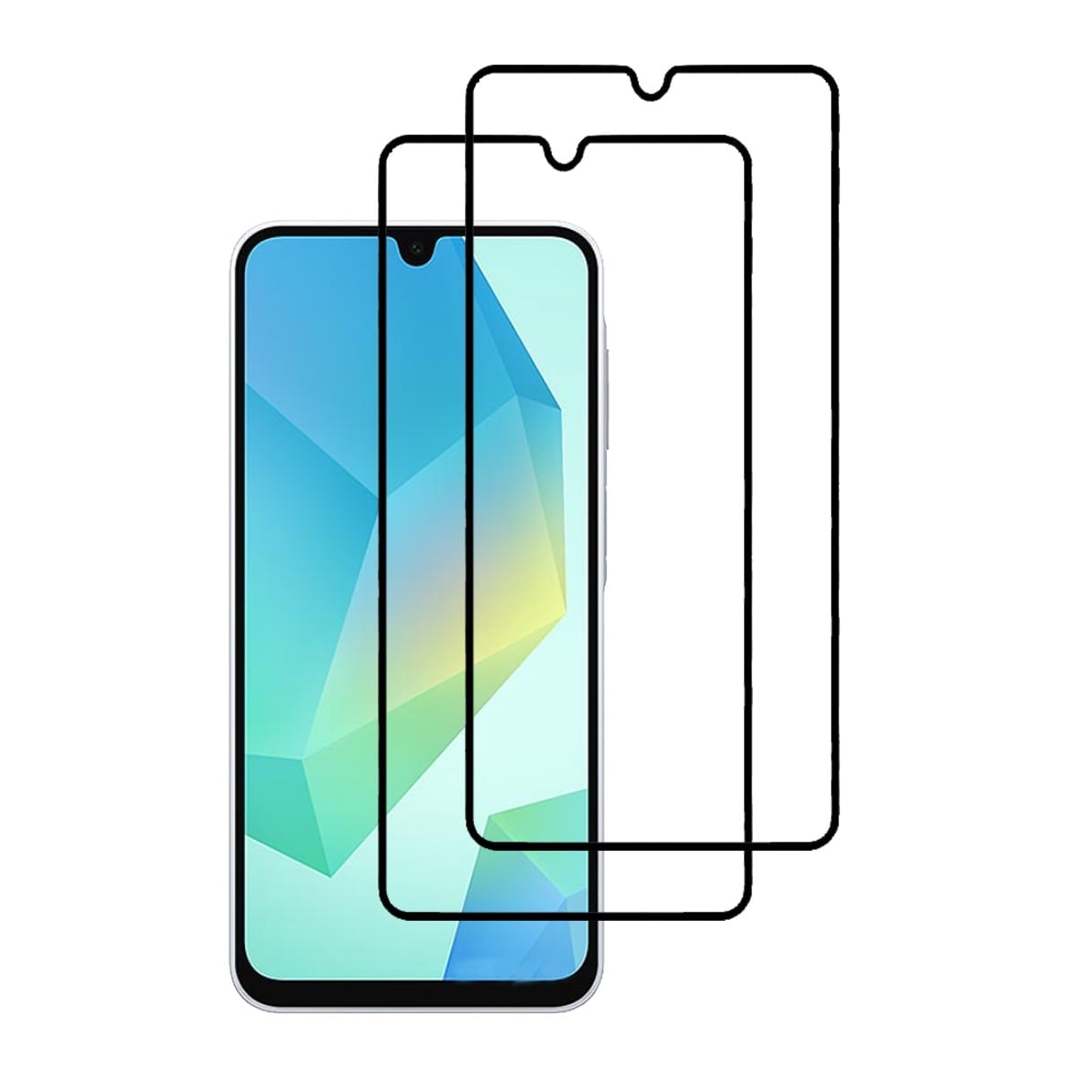 SELOZKE 2Pack Screen Protector Compatible with Samsung Galaxy A16 5G 6.7" Black Tempered Glass 9H Hardness, Anti Scratch,Full Coverage Screen Protector