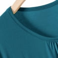 thumbnail image 4 of Yuyuzo Hauts de Pyjama pour Femmes Grande Taille, Chandails à Manches Cap, Col Ras du Cou, Haut Plissé de Base Superposé, Doux et Confortable, Tenue de Détente, 4 of 4