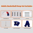 thumbnail image 4 of Ensemble de Panier de Basketball Suspendu, Robuste, Mural et Durable, But de Jante de Basketball pour Adultes, Sport Intérieur Extérieur, 4 of 7