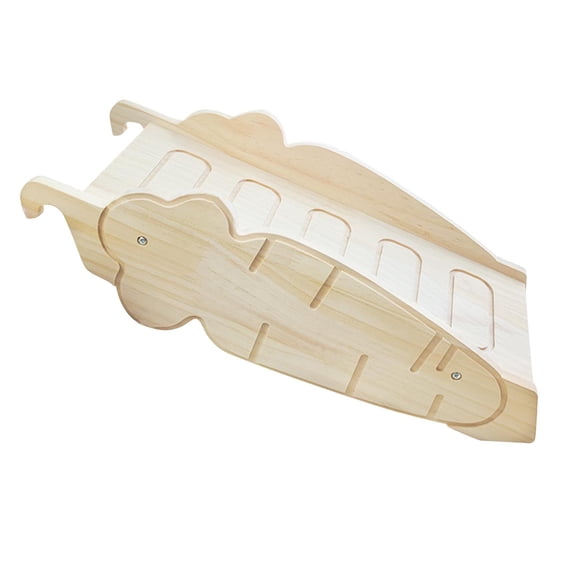 Bunblic Bunny House Habitat Decor Sleeping Nest Solid Wood Hamster Hideout Small Pets Activity Toy for Gerbil Hedgehog Hiding D