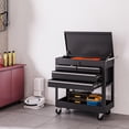 thumbnail image 4 of QinaQin 4-Drawer Rolling Tool Chest, with Wheels and Lock, Portable Storage Organizer, Secure Toolbox with Key System, Mobile Cabinet for Workshop, Repair Shop, Warehouse, 4 of 7