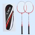 thumbnail image 4 of 2x Badminton Racket 2 Player Badminton Equipment Athletes Training and Competition Badminton Racquet for Adults and Teenagers Practice with Storage Bag, 4 of 9
