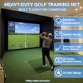 thumbnail image 4 of 14ft x 8ft Golf Simulator Enclosure with HD Impact Projection Screen & Aluminum Frame, Professional Golf Hitting Net System for Indoor Training, Compatible with Launch Monitors, 4 of 9