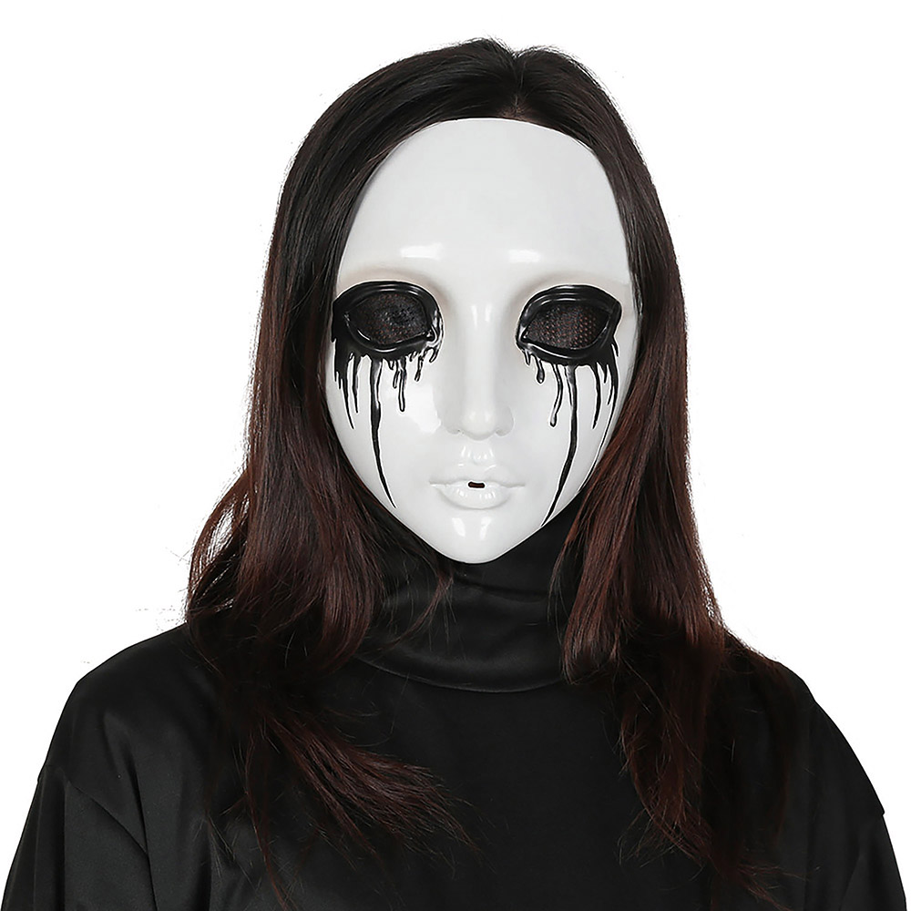 Masque intégral adulte déguisement fantôme à coulure noire unisexe Way to Celebrate