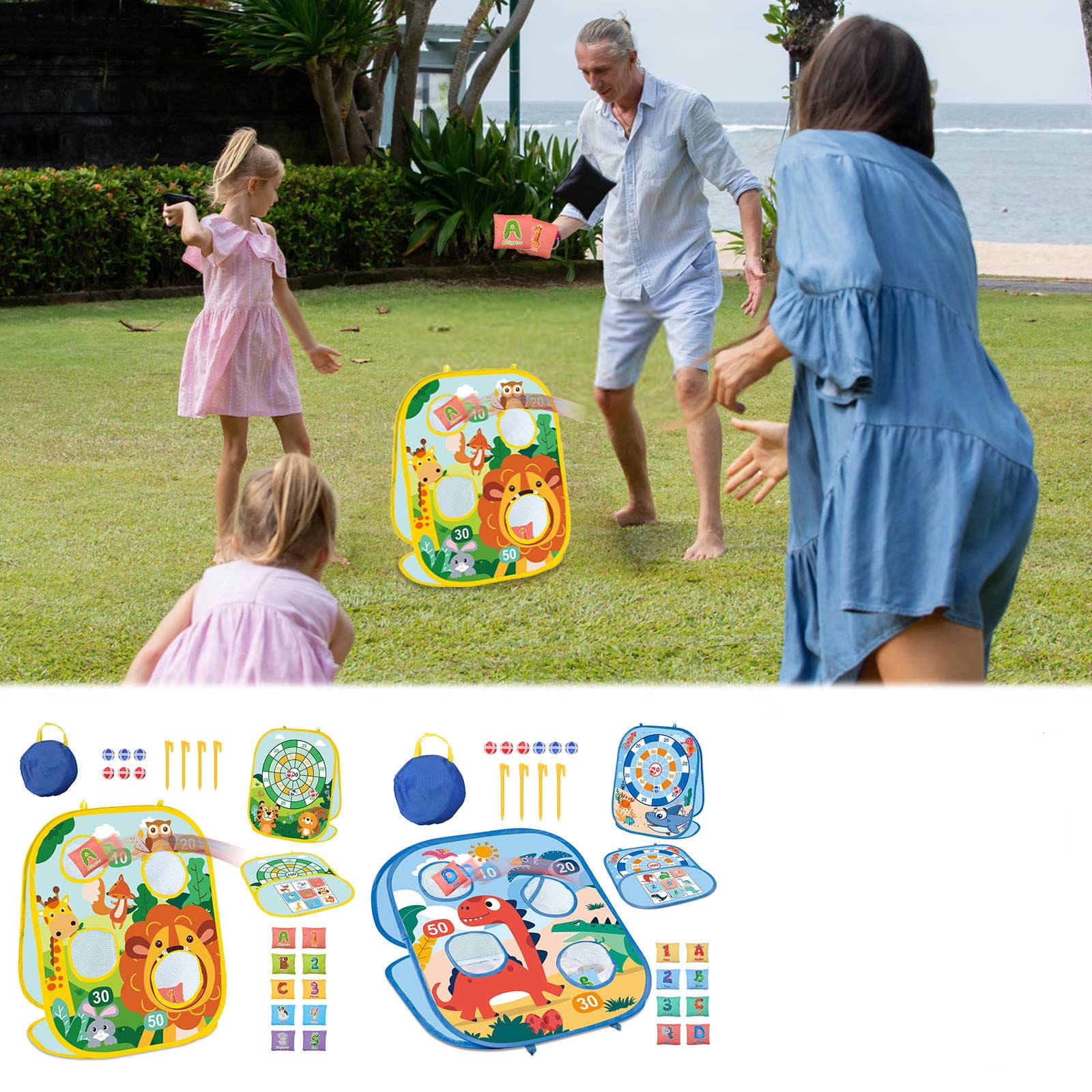Jeu De Lancer Cornhole Géant Extérieur – Sacs Remplis De Sable + Filet + Piquets – Idéal Anniversaire Enfant & Adulte Jeux Camping Plage Enfant Jeu De Lancer Cornhole Géant Extérieur – Sacs Remplis De Sable + Filet + Piquets – Idéal Anniversaire Enfant & Adulte Jeux Camping Plage Enfant