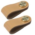 thumbnail image 1 of Cabinet Knobs Faux Leather 2PCS Drawer Knobs Cupboard Pull Knobs with Screws, 1 of 10