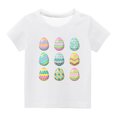 thumbnail image 1 of MeetoTime T-shirt à Manches Courtes Imprimé Œufs de Pâques pour Enfants Col Rond Confortable pour Garçons Filles, 1 of 4