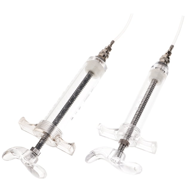2Sets Feeding Syringe Transparent Plastic Cylindrical For Birds Parrot Hand Feeding Pet Feeder 11.8x2.4in