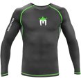 thumbnail image 4 of Meister Rush Premium Long-Sleeve Rash Guard for MMA, BJJ & Diving - Black/Neon Green, 4 of 4