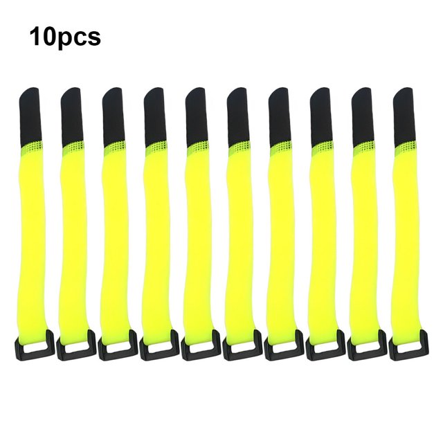 10 Pieces Package Tie Pipe Cable Tent Packaging Luggage Adhesive Pack Strap Portable Camping Packaging Storage String Rope Yellow