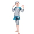 thumbnail image 2 of KYAIGUO 2-14T Girls Long Sleeve Rash Guard Swimsuits with Hat Three-Piece UPF50+ Sun Protection Bathing Suits Quick Dry Beach Swimwear for Kids Toddler Baby, 2 of 9
