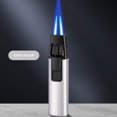 thumbnail image 1 of RYRDWP Windproof Straight Torch Blue Flame Lighter Butane Torch Turbine Torcher Inflatable Gas Windproof Lighter Refillable Butane Lighter For Outdoor BBQ Baking, 1 of 2