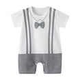 thumbnail image 1 of MeetoTime Combinaisons Bébé Garçons Filles Imprimé Col Rond Manches Courtes T-Shirt Nourrisson Tout-Petit Vêtements d'Été Bébé, 1 of 3